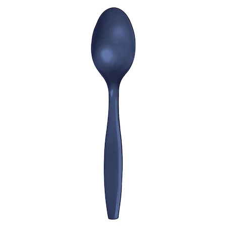 Navy Blue Plastic Spoons, 6.75, 600PK